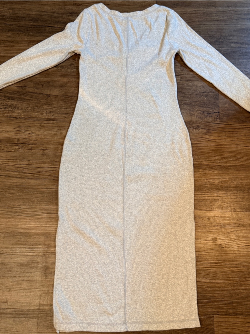 Old Navy Cream Long Sleeve Henley Maxi Dress - Picture 4 of 4